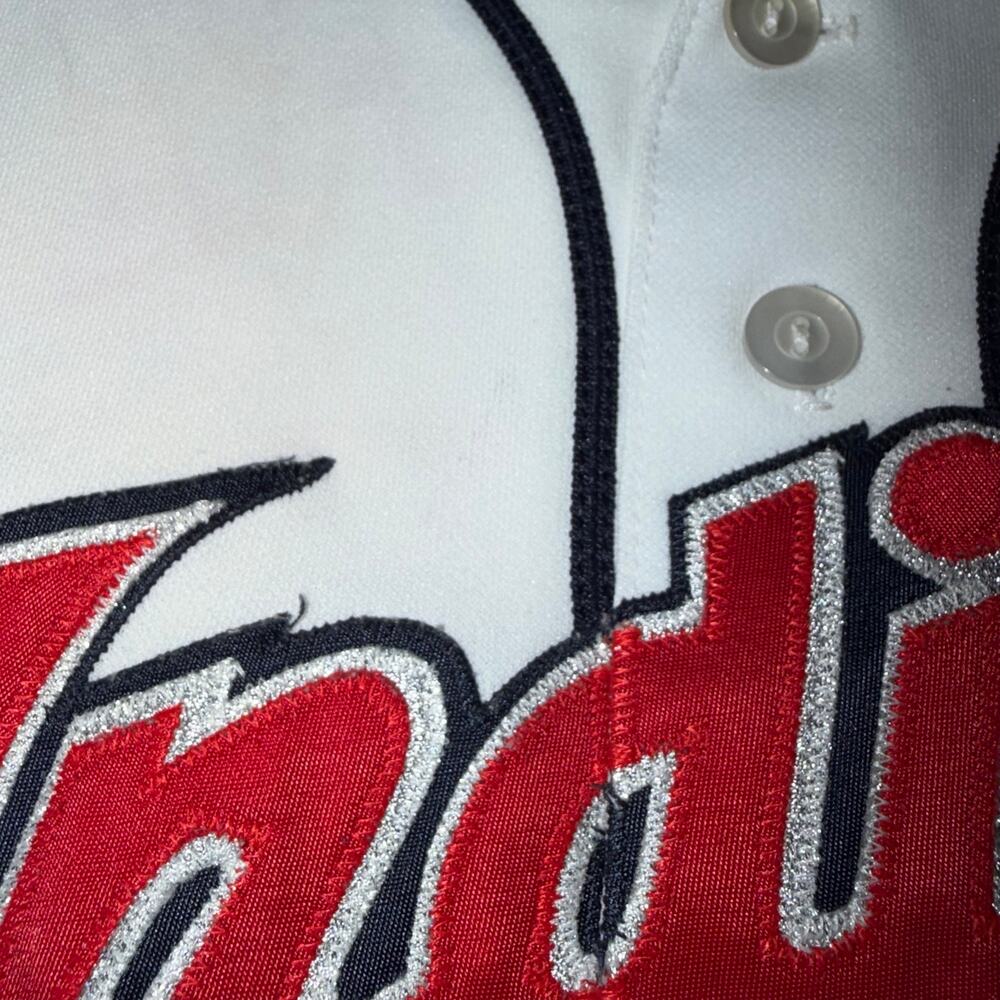 Cleveland Indians Belliard #20 Majestic Jersey Mens M White Home MLB - Picture 5 of 10